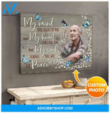 Zalooo My Mind Personalized Photo Butterfly Wall Art Canvas