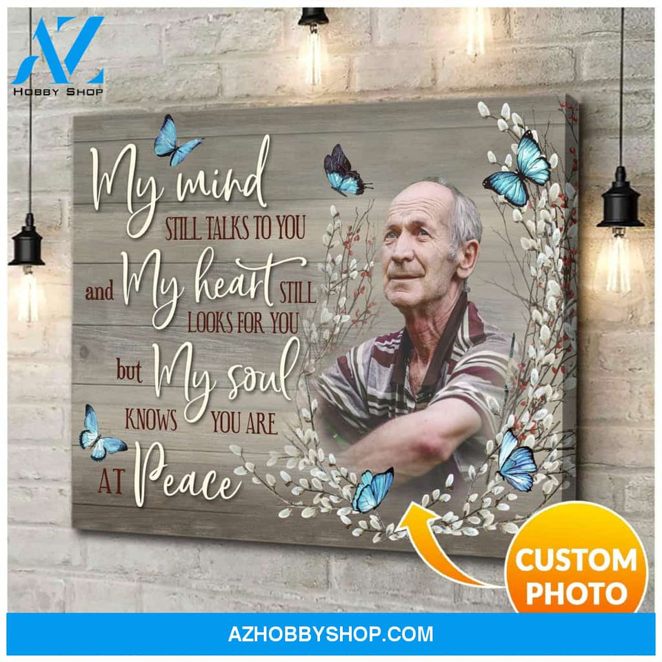 Zalooo My Mind Personalized Photo Butterfly Wall Art Canvas