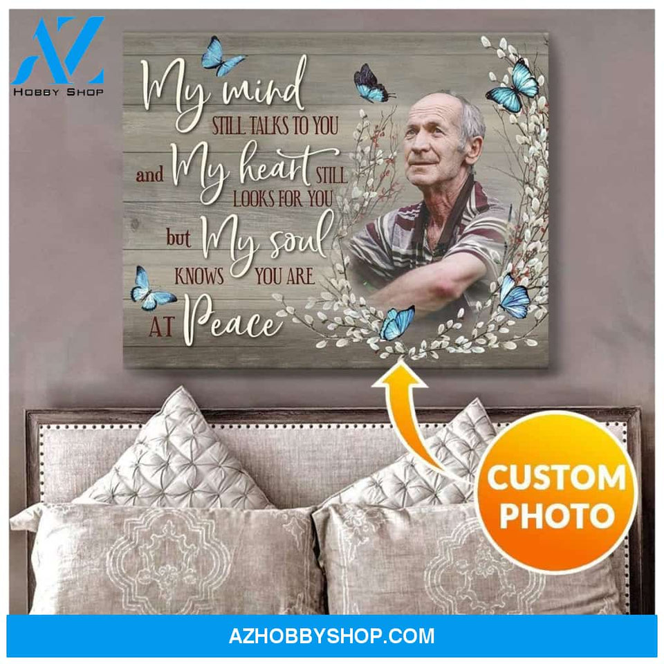 Zalooo My Mind Personalized Photo Butterfly Wall Art Canvas