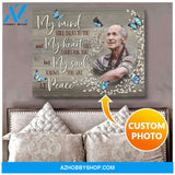 Zalooo My Mind Personalized Photo Butterfly Wall Art Canvas