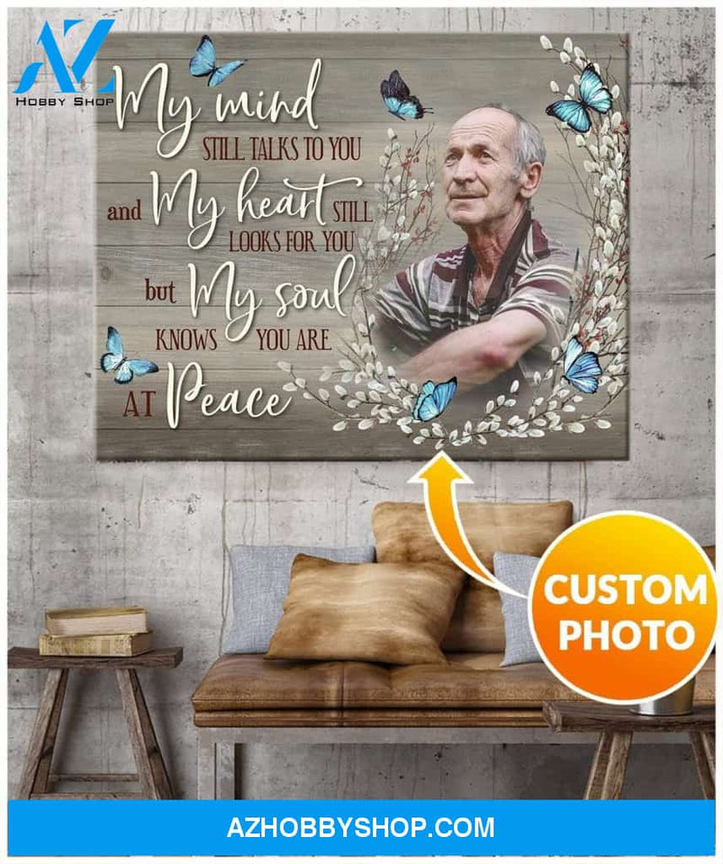 Zalooo My Mind Personalized Photo Butterfly Wall Art Canvas