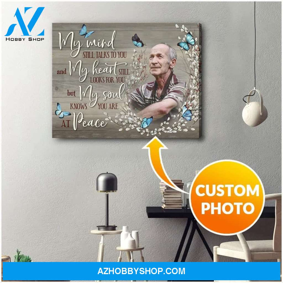 Zalooo My Mind Personalized Photo Butterfly Wall Art Canvas