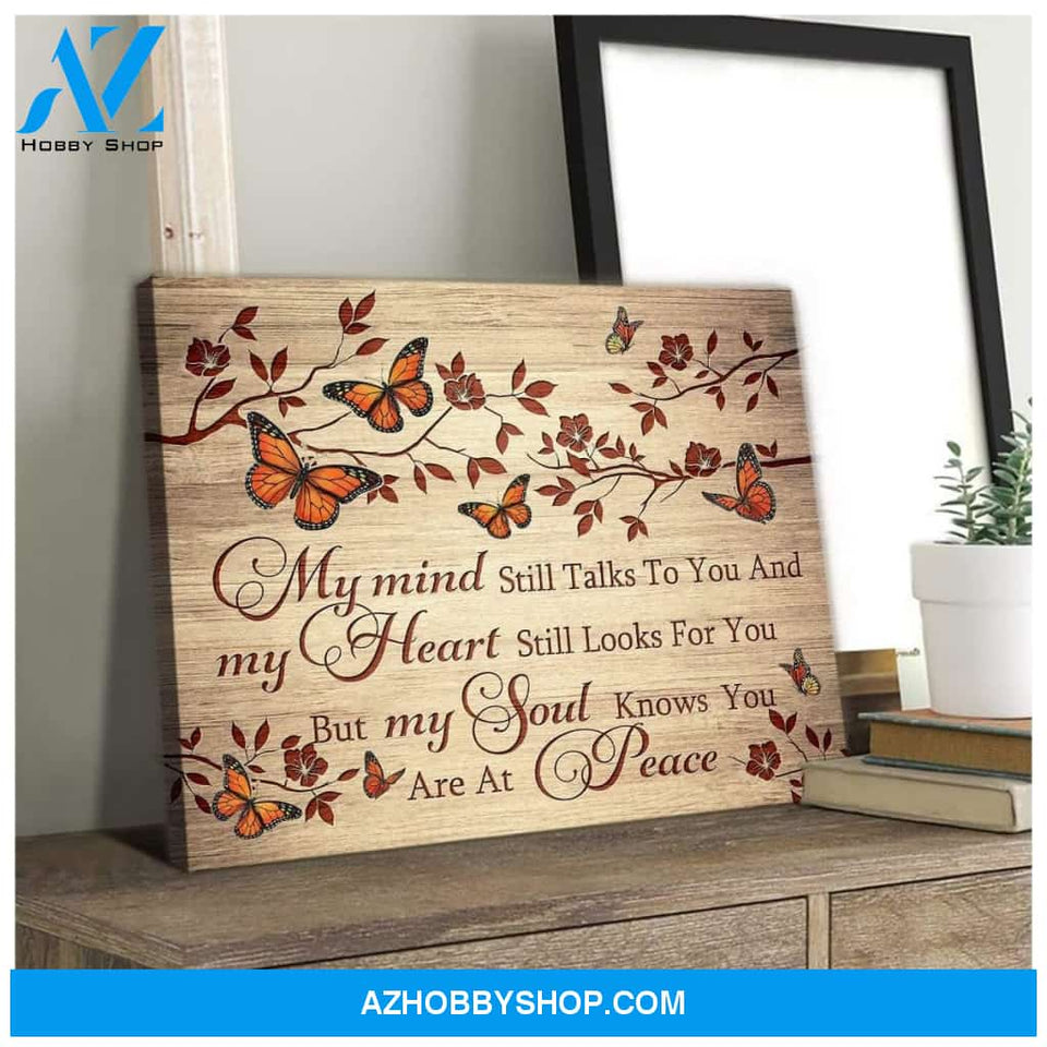 Zalooo My Mind Still Talks To You 2 Butterfly Wall Art Canvas