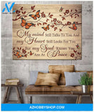 Zalooo My Mind Still Talks To You 2 Butterfly Wall Art Canvas