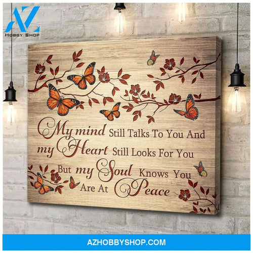 Zalooo My Mind Still Talks To You 2 Butterfly Wall Art Canvas