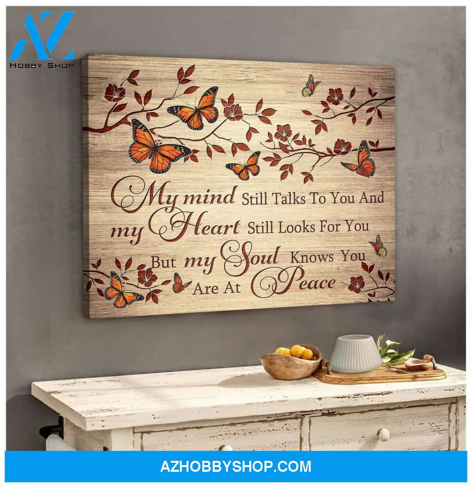 Zalooo My Mind Still Talks To You 2 Butterfly Wall Art Canvas