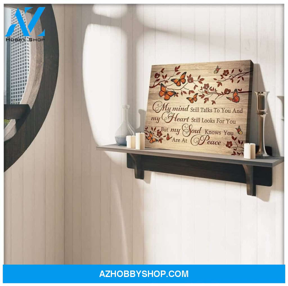 Zalooo My Mind Still Talks To You 2 Butterfly Wall Art Canvas