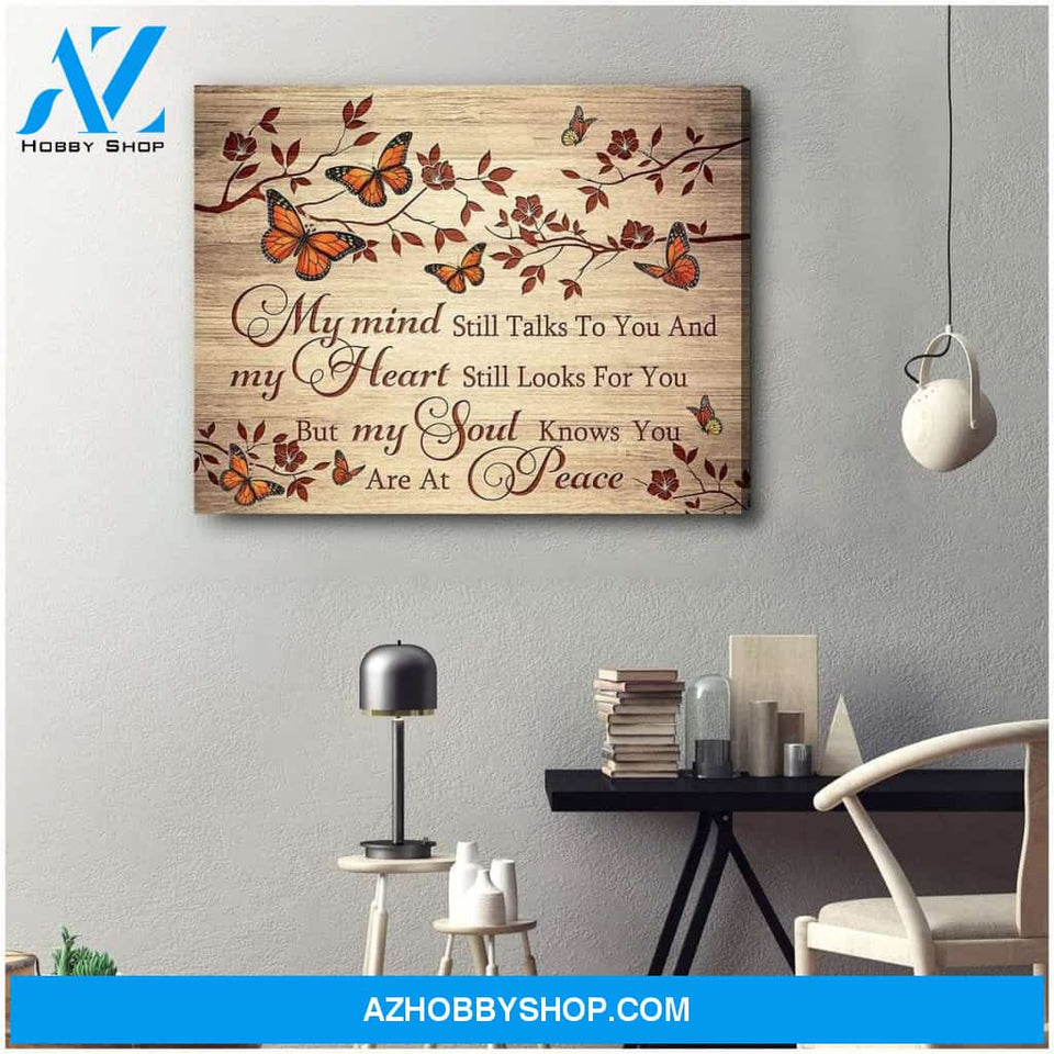 Zalooo My Mind Still Talks To You 2 Butterfly Wall Art Canvas