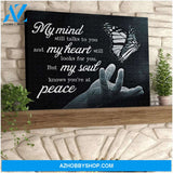My Mind Still Talks To You Butterfly (Black) Wall Art Canvas