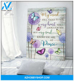 Zalooo My Mind Still Talks To You Butterfly V2 Wall Art Canvas