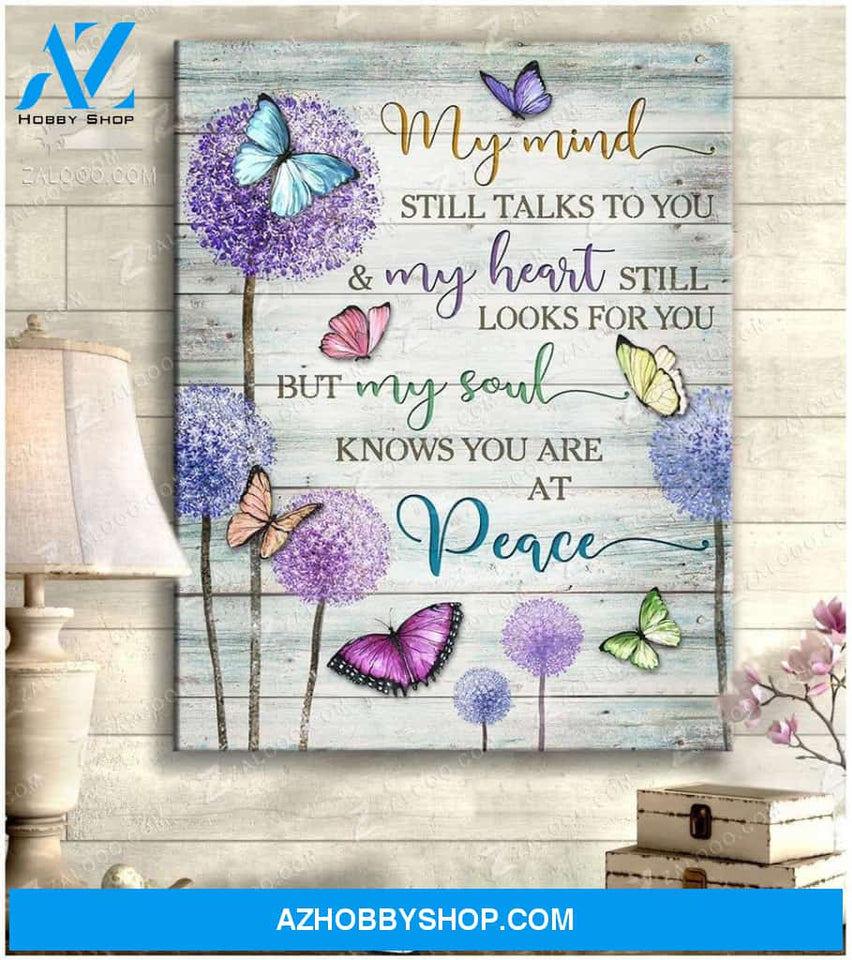 My Mind Still Talks To You Butterfly Wall Art Canvas
