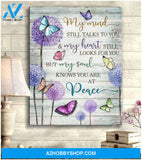 My Mind Still Talks To You Butterfly Wall Art Canvas