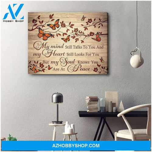 My Mind Still Talks To You Butterfly Wall Art Canvas