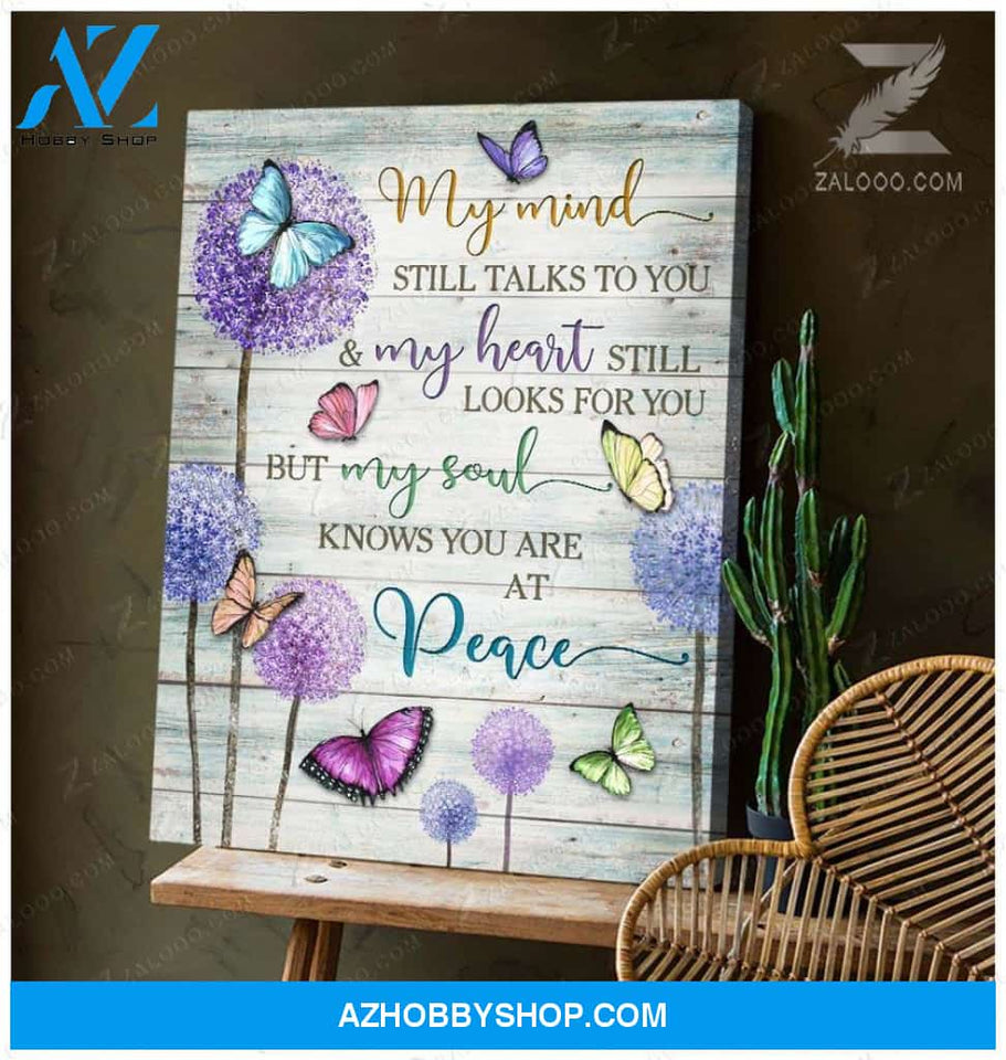 My Mind Still Talks To You Butterfly Wall Art Canvas