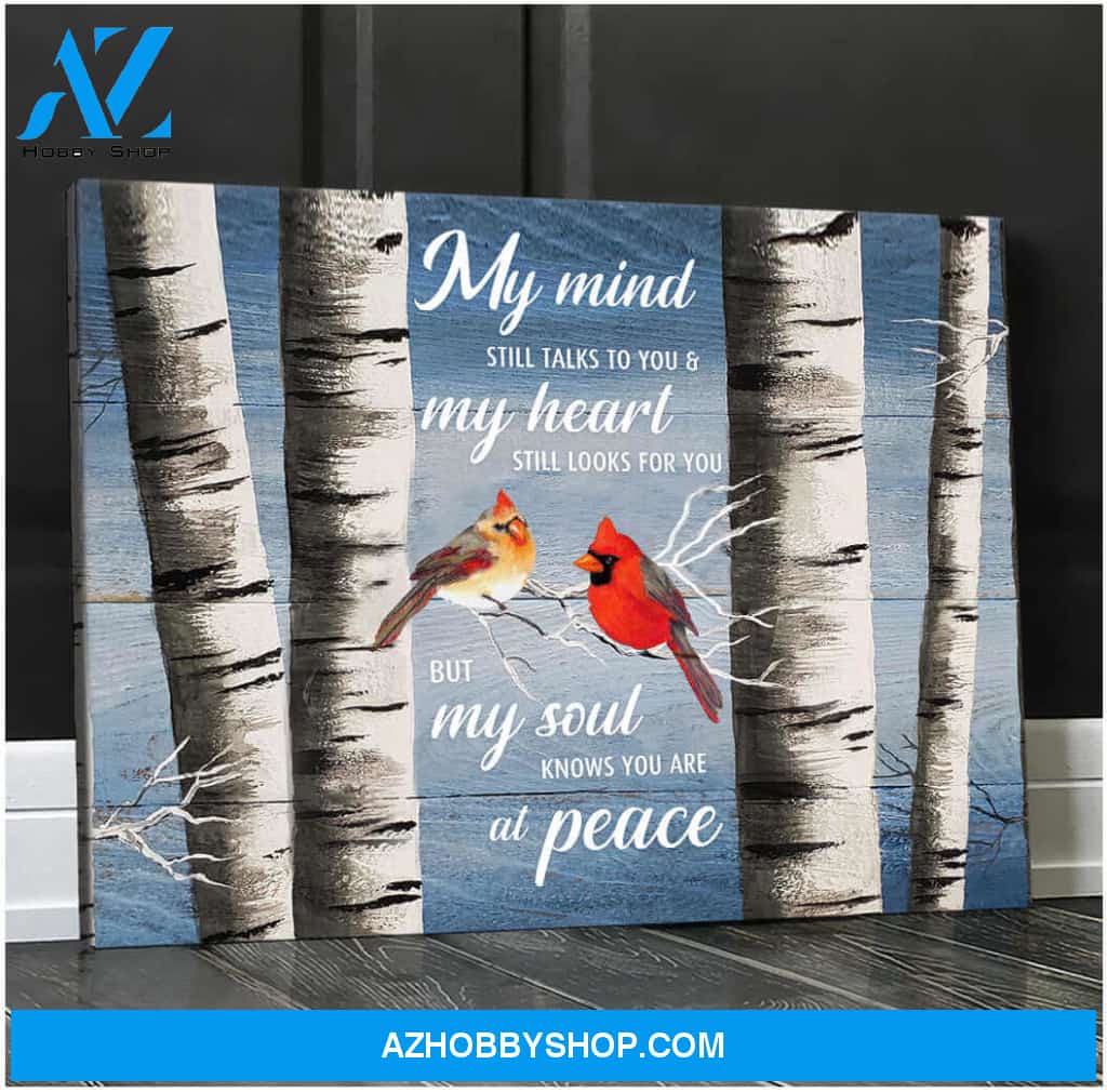 My Mind Still Talks To You Cardinal Canvas Wall Art Decor