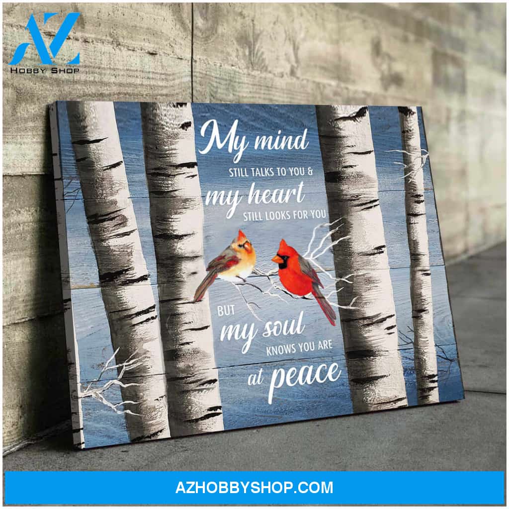 My Mind Still Talks To You Cardinal Canvas Wall Art Decor