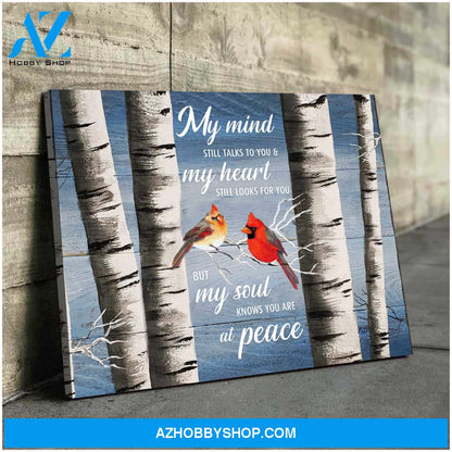 My Mind Still Talks To You Cardinal Canvas Wall Art Decor