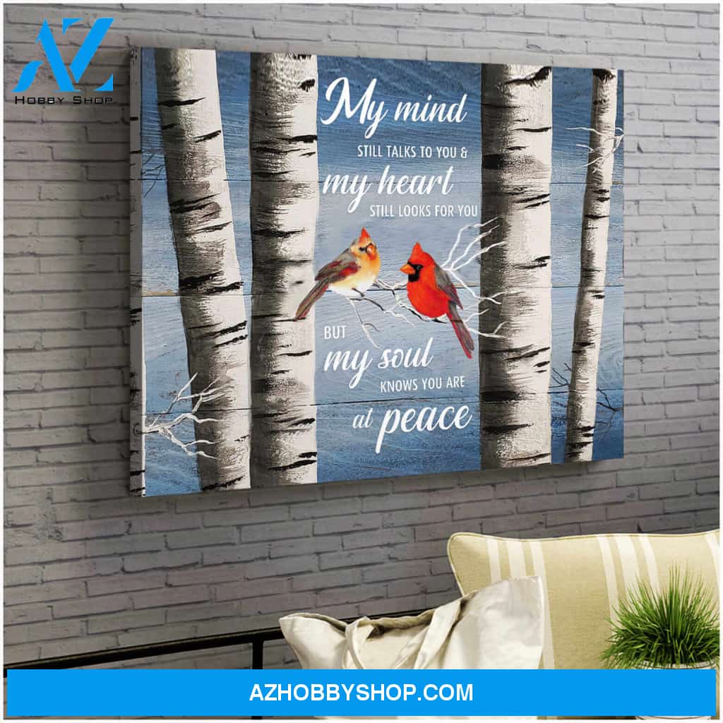 My Mind Still Talks To You Cardinal Canvas Wall Art Decor
