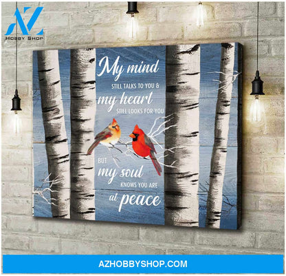 My Mind Still Talks To You Cardinal Canvas Wall Art Decor