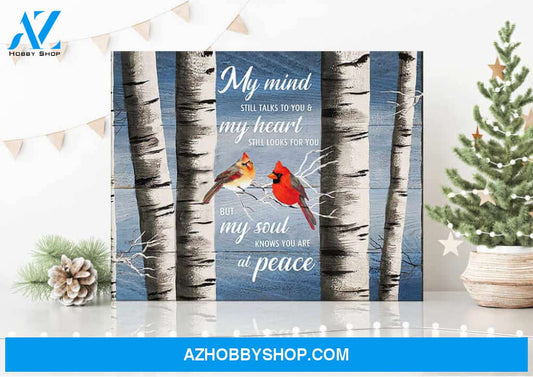 My Mind Still Talks To You Cardinal Canvas Wall Art Decor