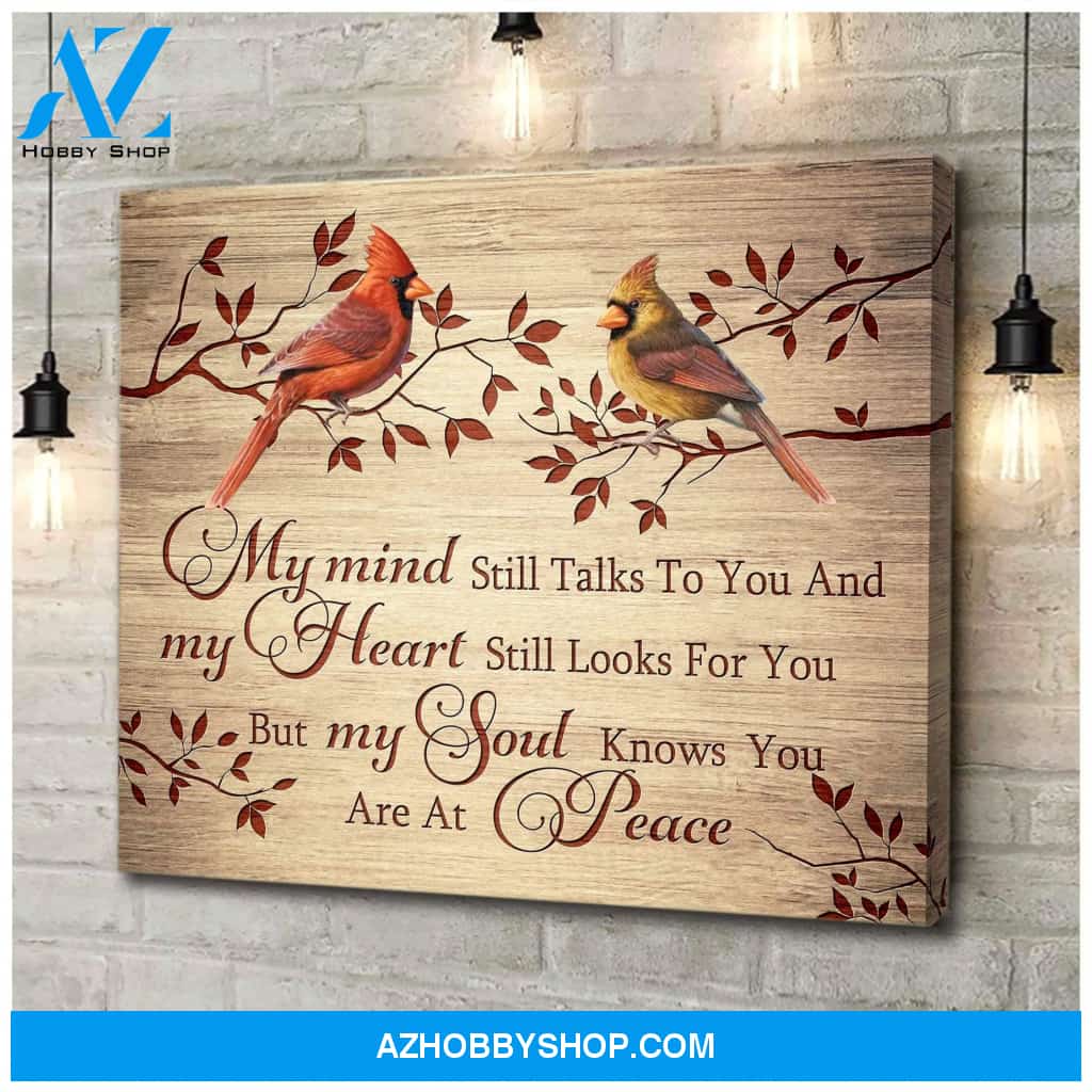 My Mind Still Talks To You Cardinal Wall Art Canvas