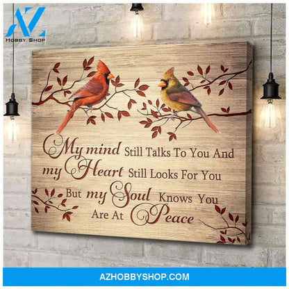 My Mind Still Talks To You Cardinal Wall Art Canvas