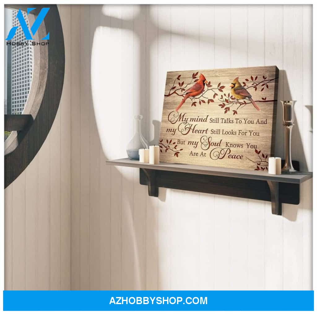 My Mind Still Talks To You Cardinal Wall Art Canvas