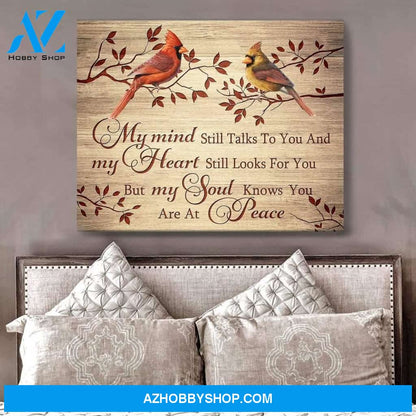 My Mind Still Talks To You Cardinal Wall Art Canvas