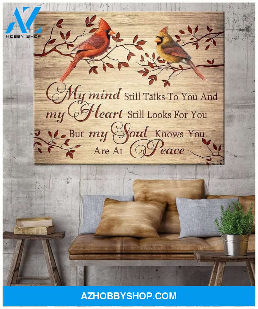 My Mind Still Talks To You Cardinal Wall Art Canvas