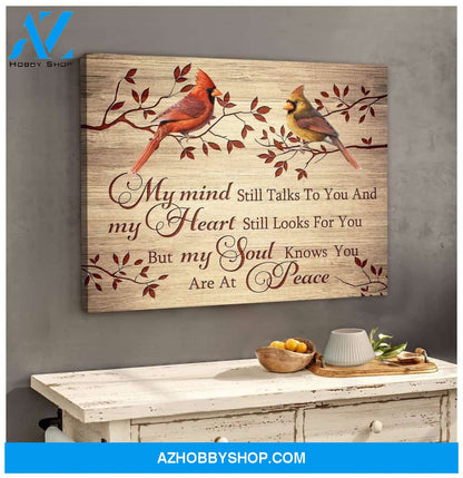 My Mind Still Talks To You Cardinal Wall Art Canvas