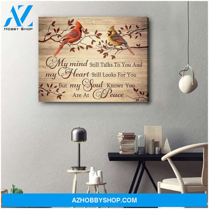 My Mind Still Talks To You Cardinal Wall Art Canvas