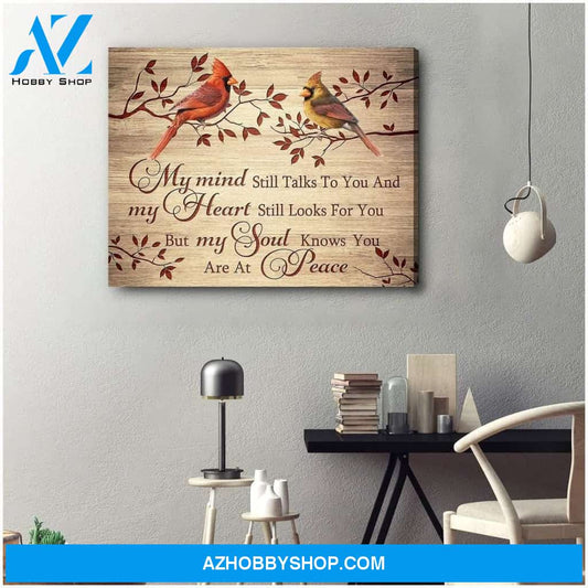 My Mind Still Talks To You Cardinal Wall Art Canvas