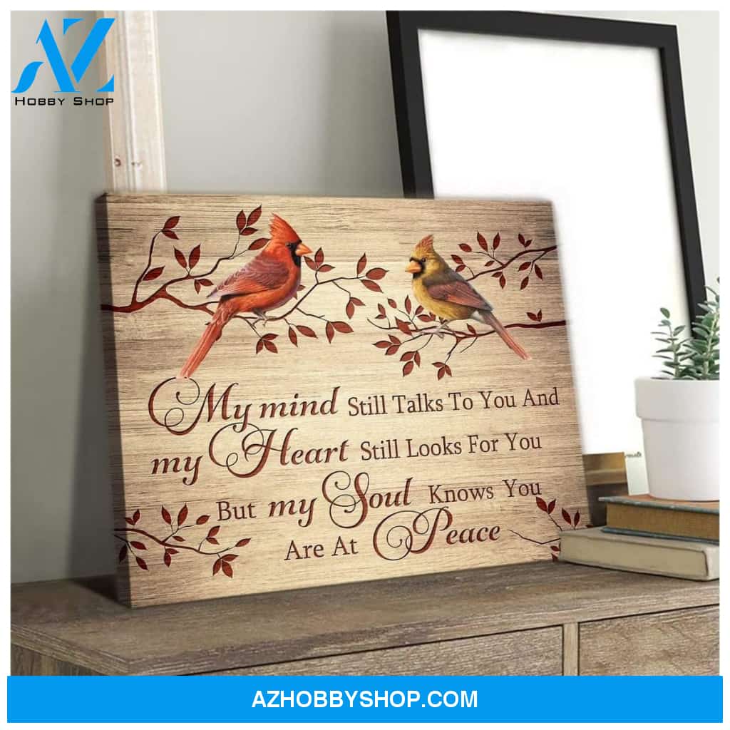 My Mind Still Talks To You Cardinal Wall Art Canvas