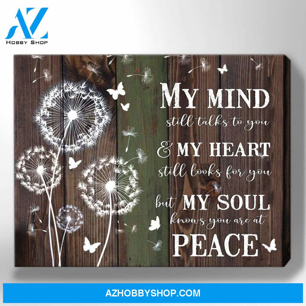 Zalooo My Mind Still Talks To You Dandelion Canvas Wall Art Butterfly Decor