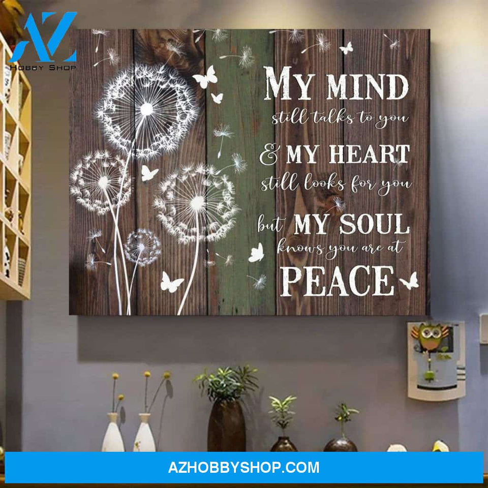 Zalooo My Mind Still Talks To You Dandelion Canvas Wall Art Butterfly Decor