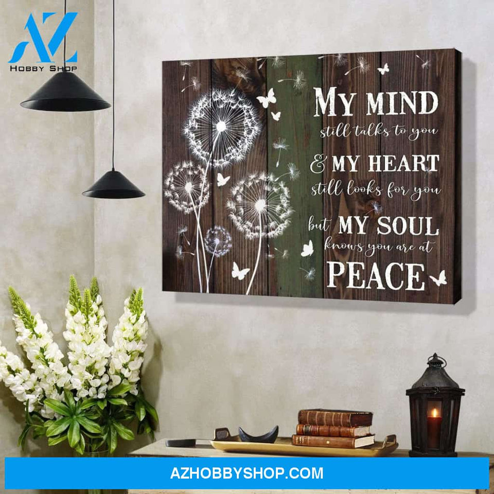 Zalooo My Mind Still Talks To You Dandelion Canvas Wall Art Butterfly Decor
