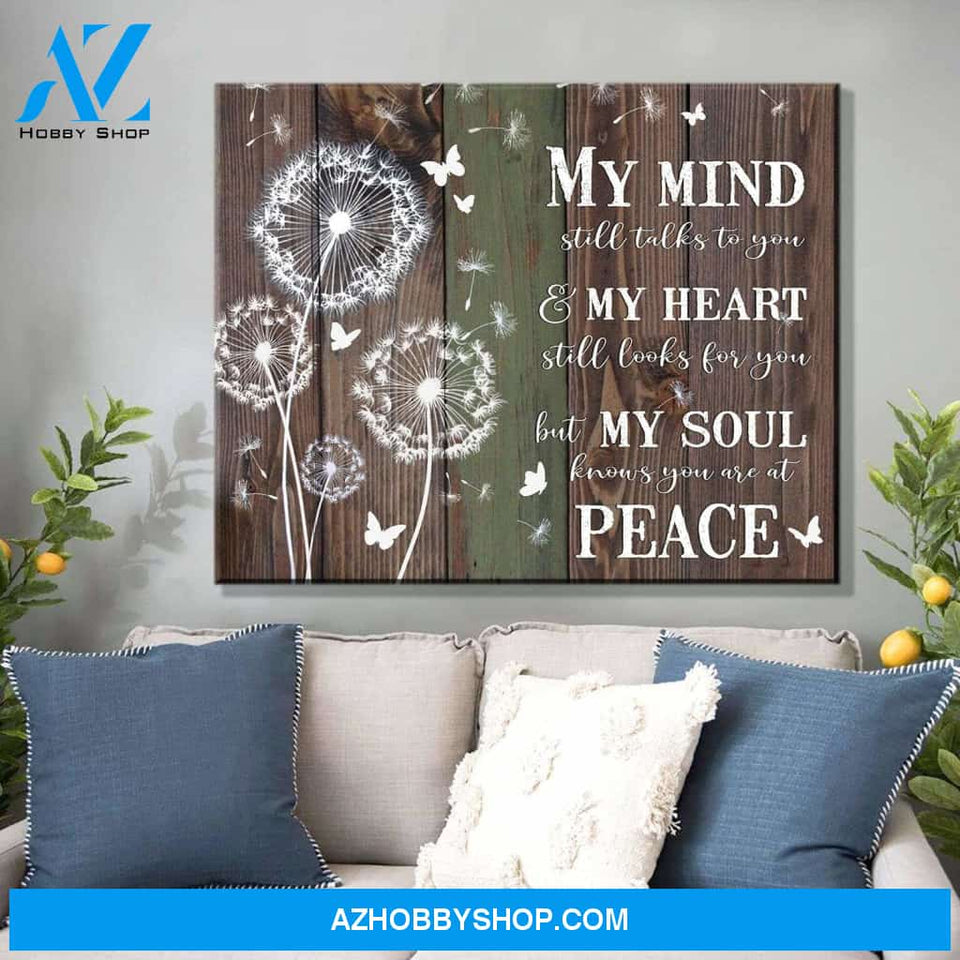 Zalooo My Mind Still Talks To You Dandelion Canvas Wall Art Butterfly Decor