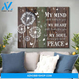Zalooo My Mind Still Talks To You Dandelion Canvas Wall Art Butterfly Decor