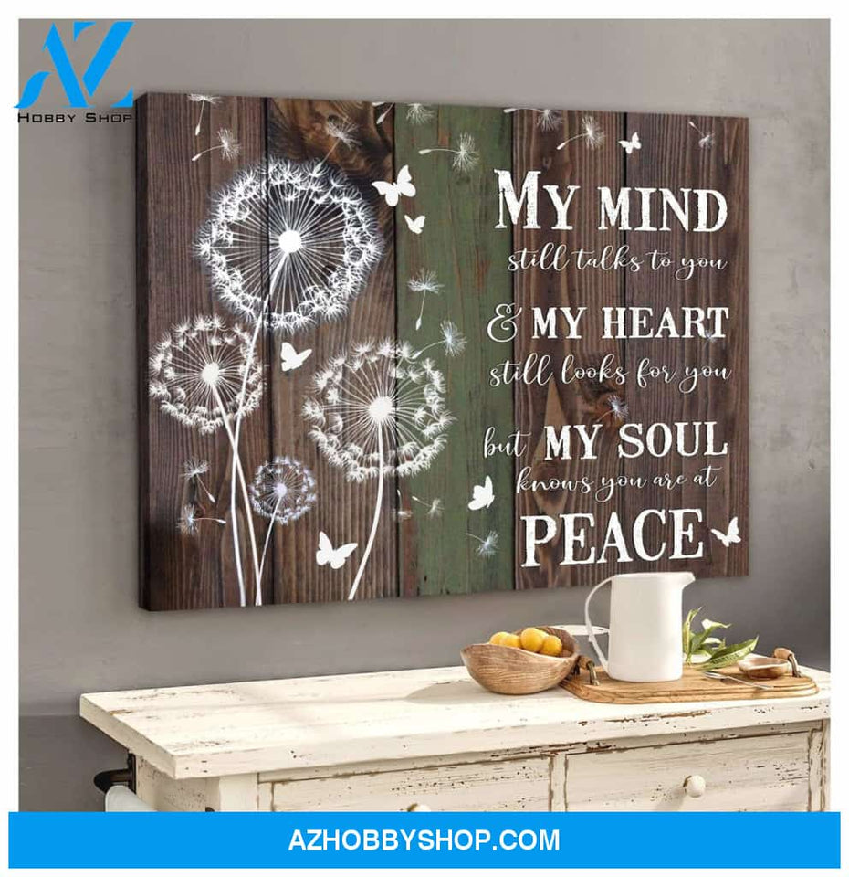 Zalooo My Mind Still Talks To You Dandelion Canvas Wall Art Butterfly Decor
