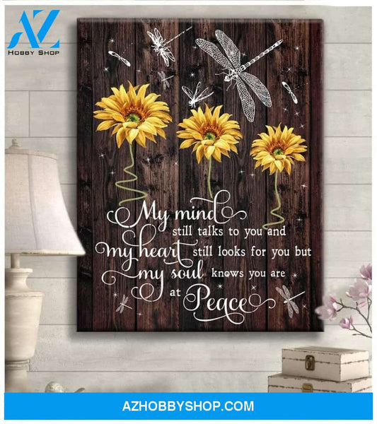 My Mind Still Talks To You Dragonfly Wall Art Canvas
