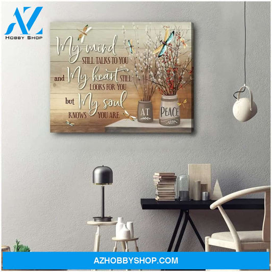 My Mind Still Talks To You Dragonfly Wall Art Canvas