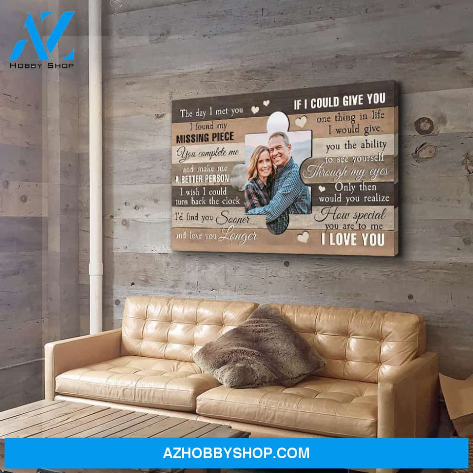 My Missing Piece - Personalized Custom Photo Canvas