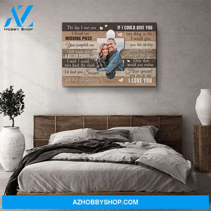 My Missing Piece - Personalized Custom Photo Canvas