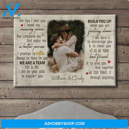 My Missing Piece - Personalized Custom Photo Canvas