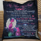 My Mom My Angel I Will Meet You Always Memorial Blanket Gift From Daughter Home Decor Bedding Couch Sofa Soft and Comfy Cozy