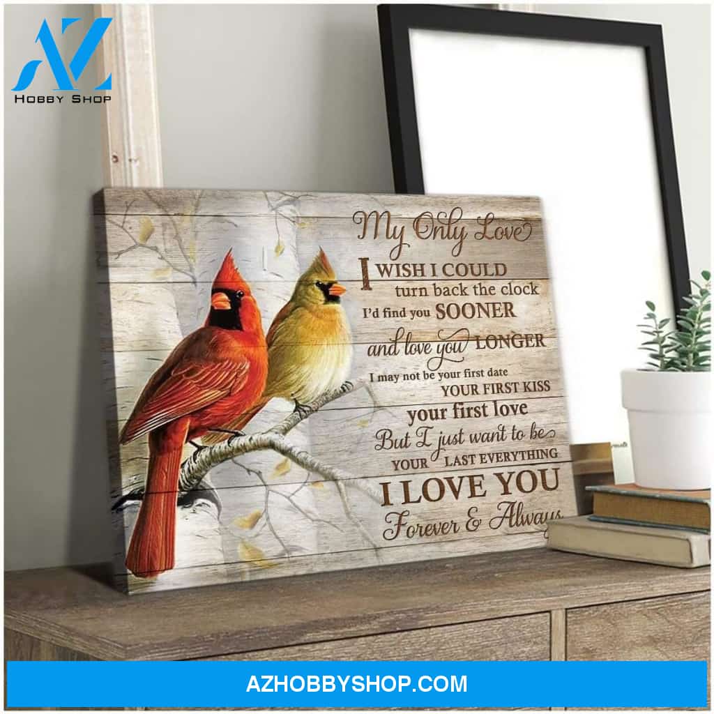 My Only Love Cardinal Wall Art Canvas