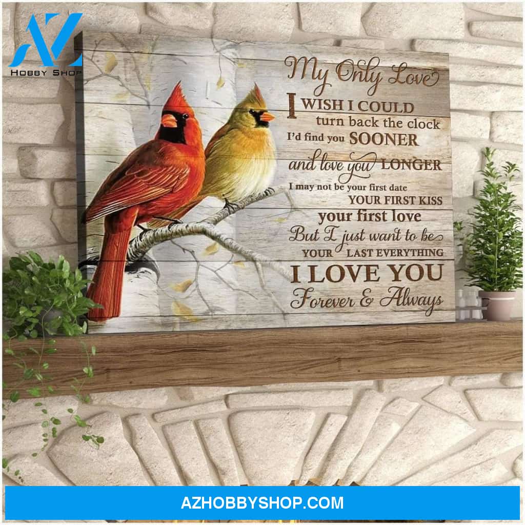My Only Love Cardinal Wall Art Canvas