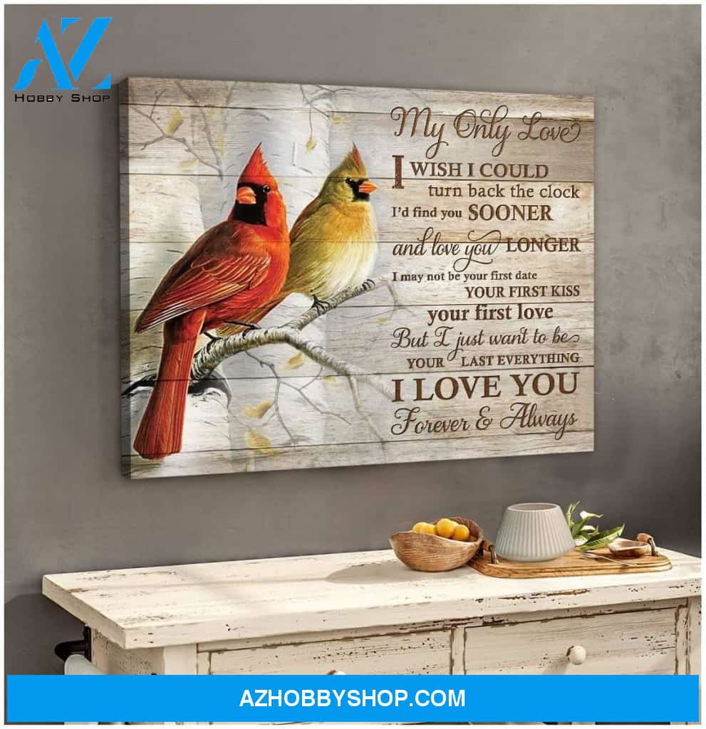 My Only Love Cardinal Wall Art Canvas