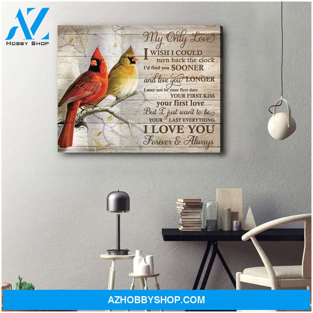 My Only Love Cardinal Wall Art Canvas
