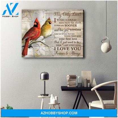 My Only Love Cardinal Wall Art Canvas